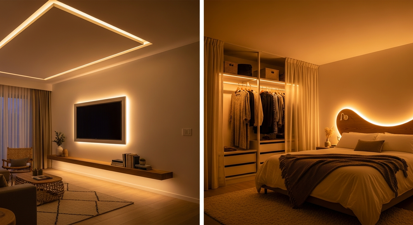 ไอเดีย ไฟเส้น LED สำหรับบ้าน