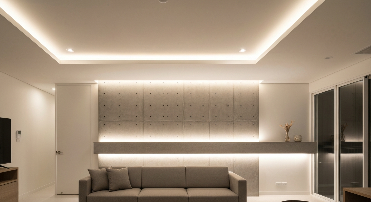 LED Strip ผนัง Accent Wall — สร้างจุดเด่นในห้องด้วยแสง