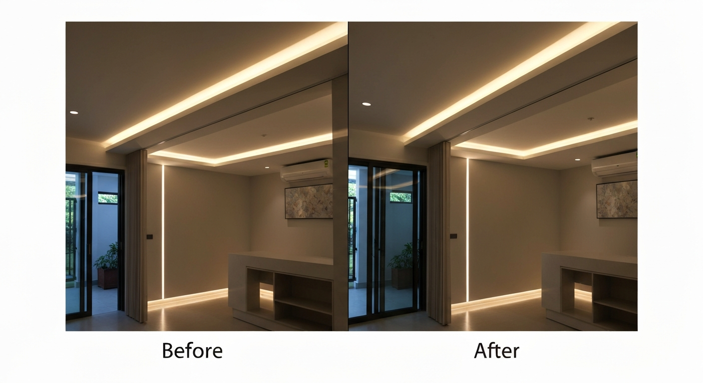 LED Strip กับงานรีโนเวทบ้าน — เปลี่ยนแสงสวยโดยไม่ต้องทุบผนัง