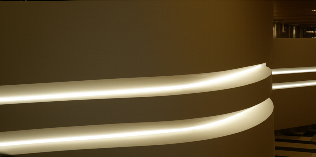 ทำไฟขอบเพดานโค้ง