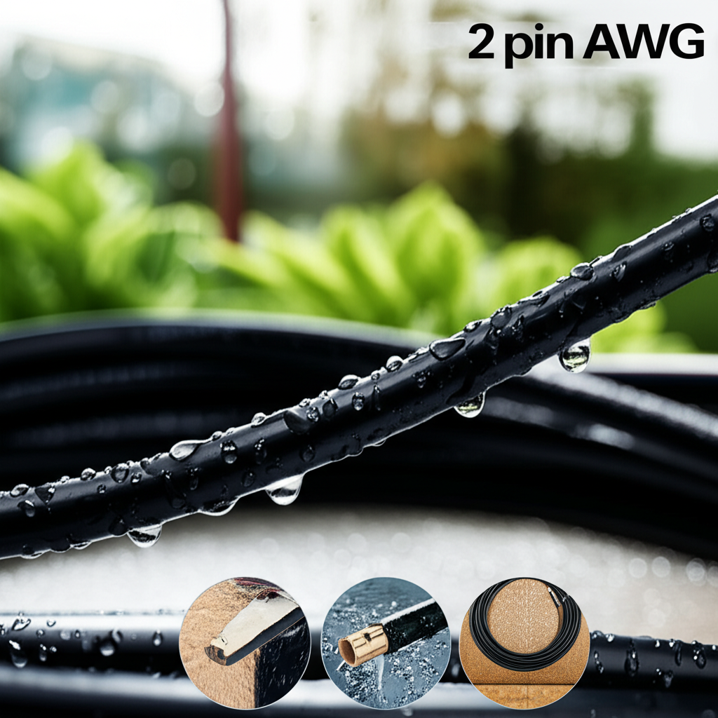 มี 2-Pin IP67 สำหรับงานกลางแจ้ง