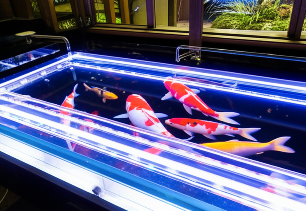 ไฟส่องบ่อปลาคาร์ป