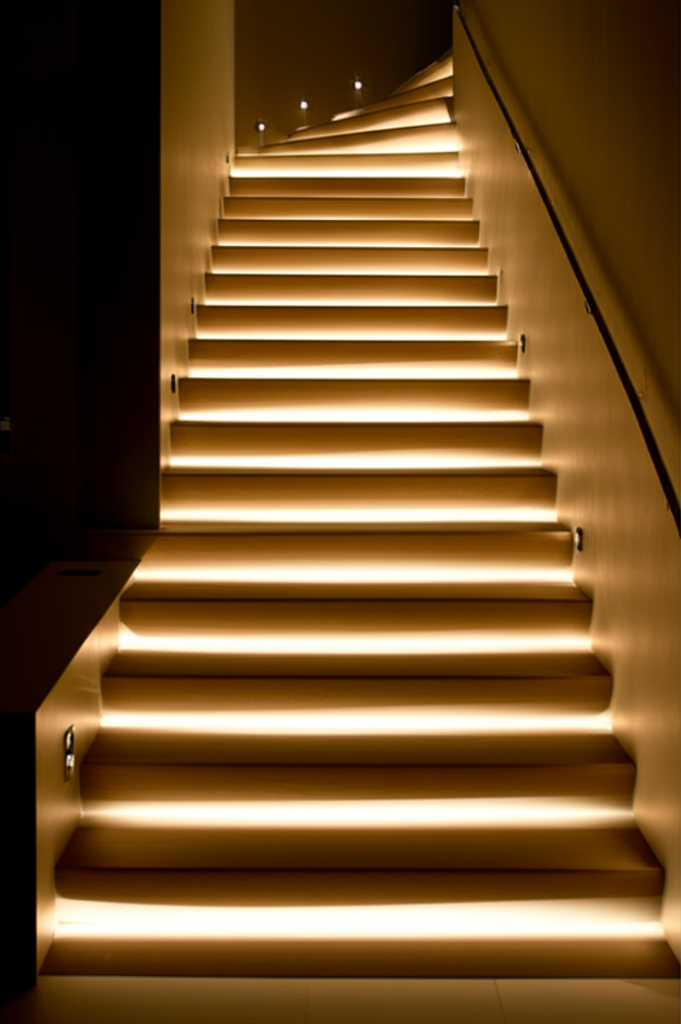 ไฟวิ่งตามขั้นอัตโนมัติ ขึ้น-ลง