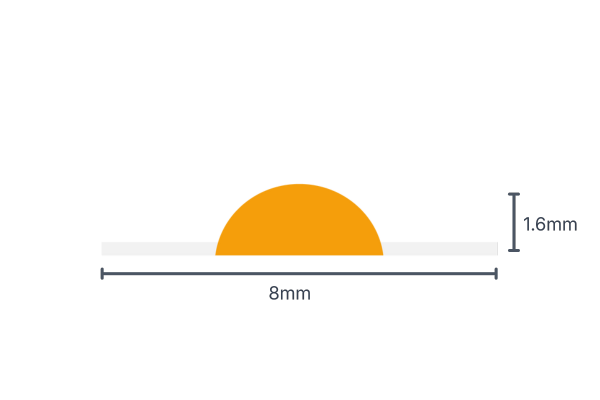 ภาพหน้าตัด COB LED Strip 320C 24V