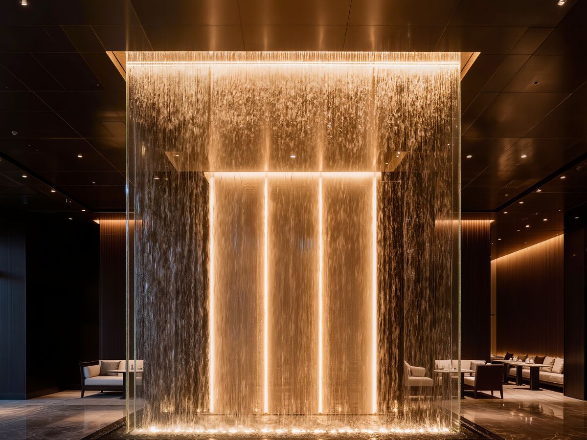 น้ำตกผนังในร้านอาหาร โรงแรม สร้างบรรยากาศพรีเมียม