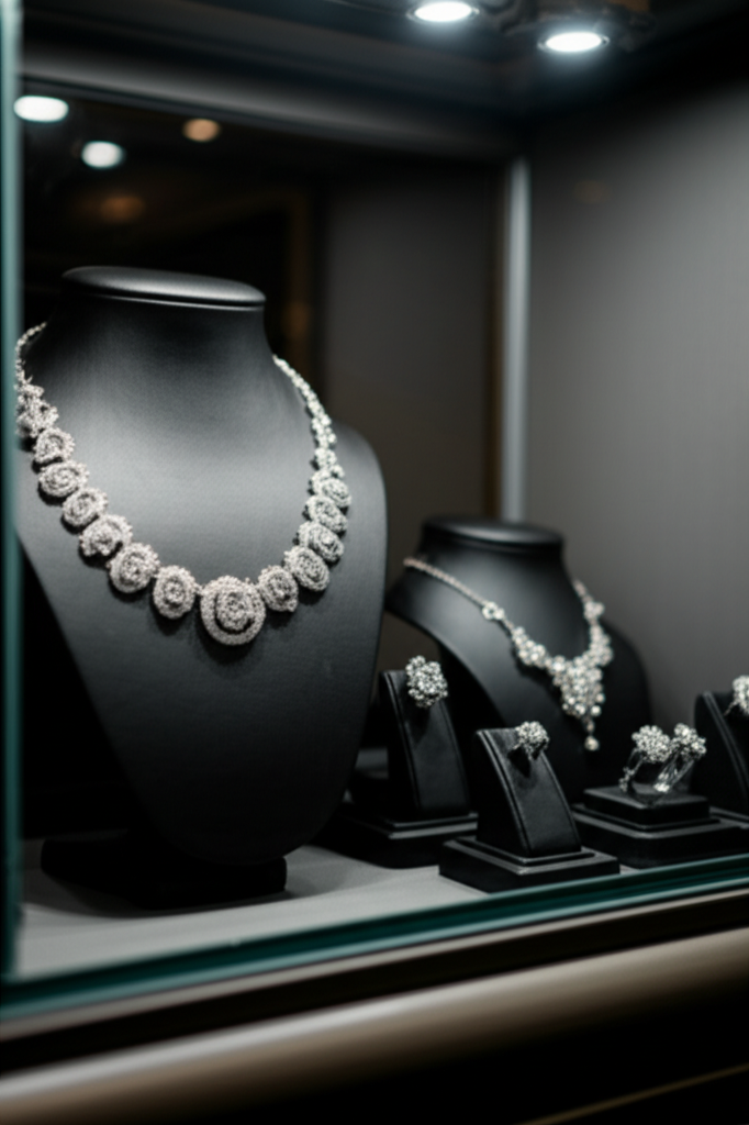 ตู้โชว์เพชรในร้านจิวเวลรี่ ดึงดูดลูกค้า