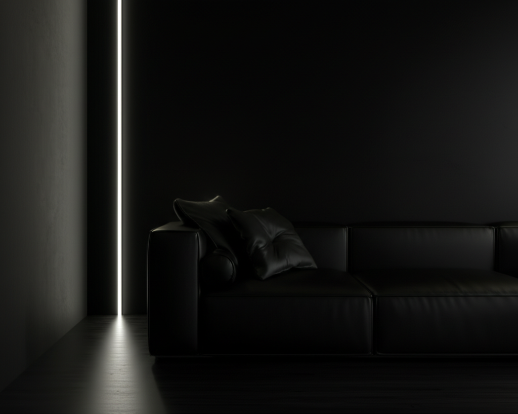 เส้นแสงสีดำสุดเท่ ที่ซ่อนตัวได้อย่างกลมกลืนในงานดีไซน์โมเดิร์น