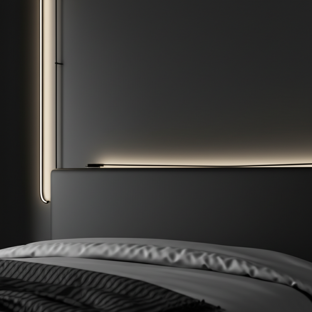 ขอบผนังโทนเข้ม ซ่อนตัวตอนปิด โดดเด่นตอนเปิด