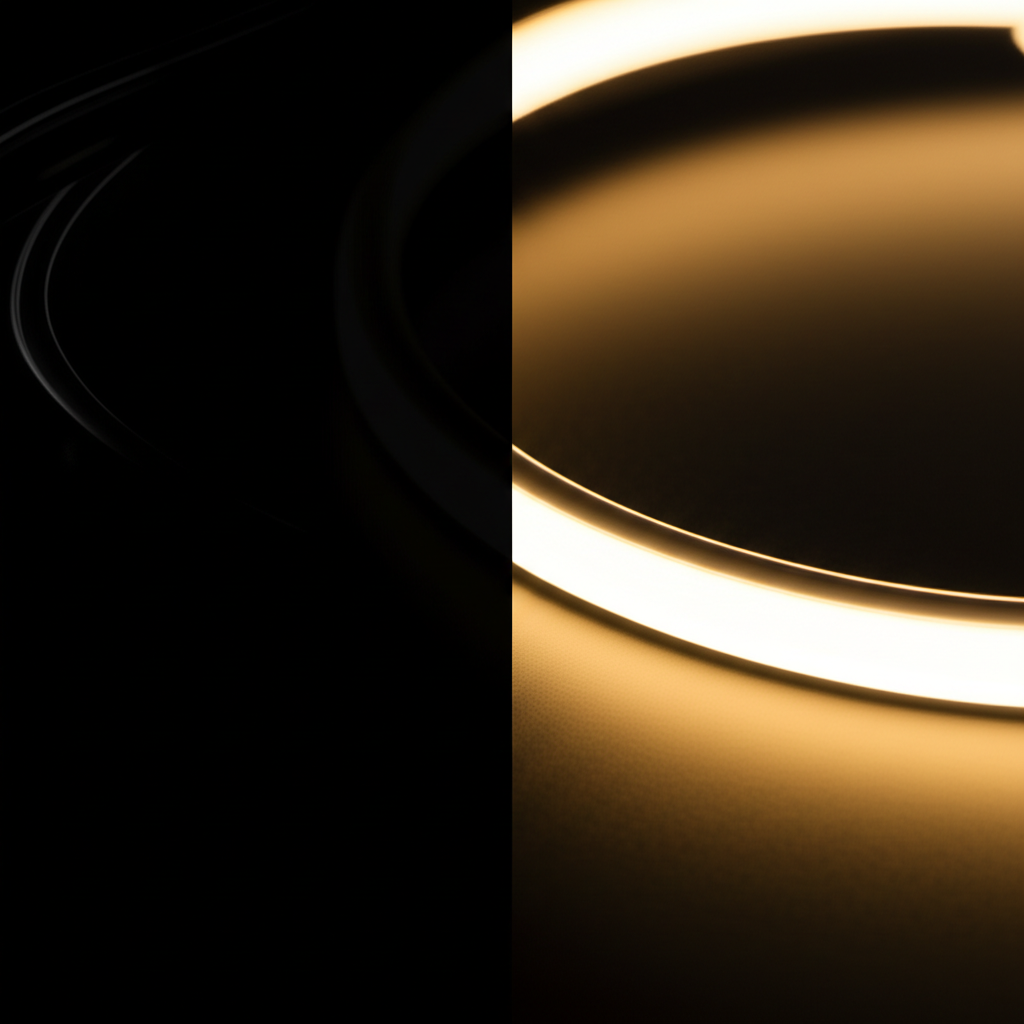 คอนทราสต์สูง แสงขาวตัดเส้นดำ โดดเด่นเมื่อเปิด