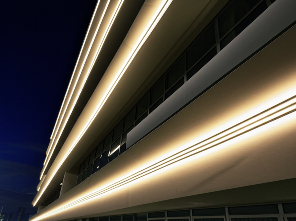 ดัดโค้งได้ดี เหมาะกับเส้นแนวโค้งยาว ให้แสงเนียน ไม่เป็นจุด