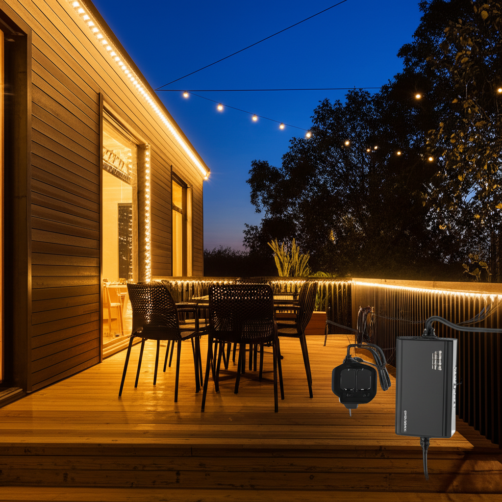 ไฟตกแต่งระเบียงคอนโด ทนฝนสาด