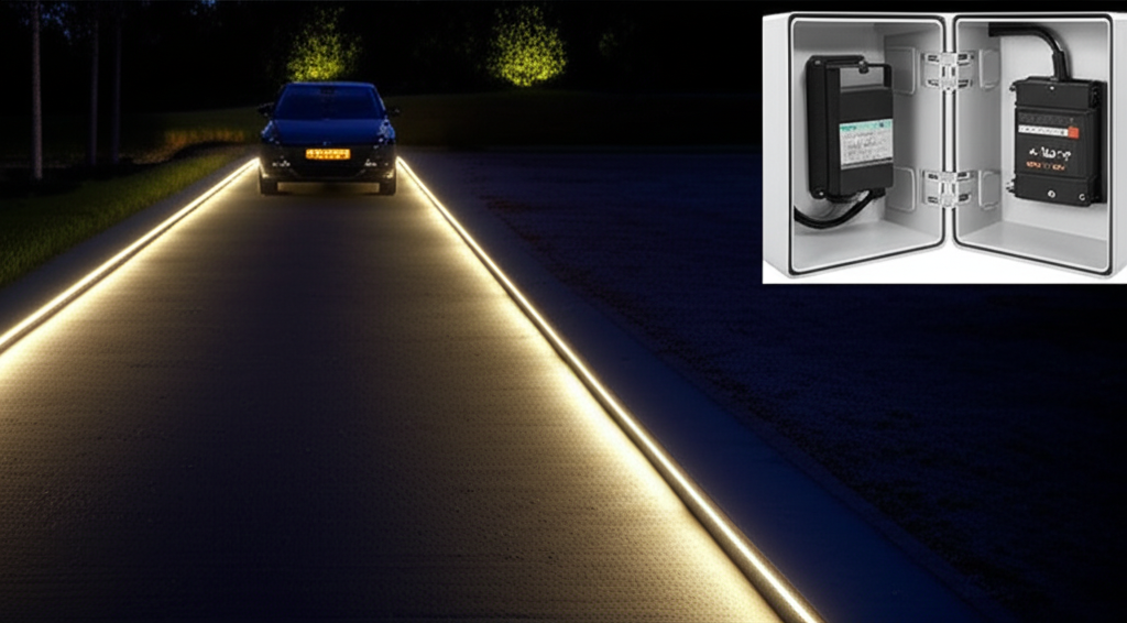 ไฟทางเดินในสวน สว่างปลอดภัยตอนกลางคืน